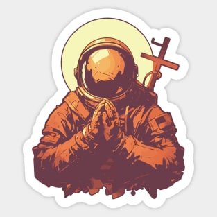 Jesus As An Astronaut Sticker